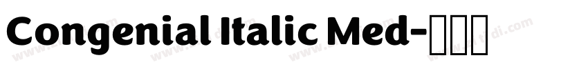 Congenial Italic Med字体转换